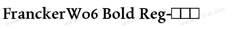 FranckerW06 Bold Reg字体转换